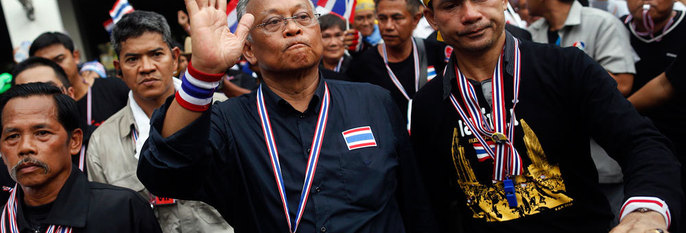 Demonstrerer i Thailand