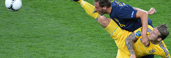 TAPTE: Svenskene tapte mot Ukraina i EM i fotball.